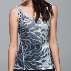 Lululemon Amala Tank Pretty Plume Angel Wing Black